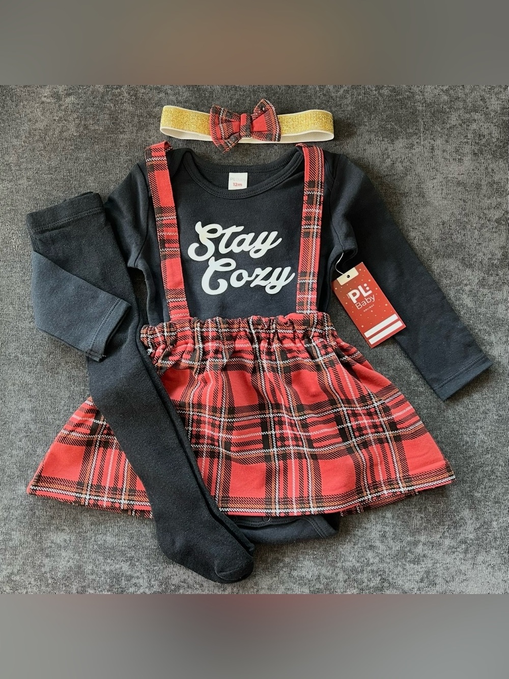 NWT PL Baby Girls Holiday 4 Piece Set Size 12 Months